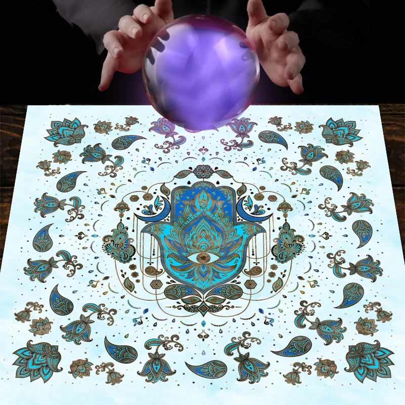 Olivenorma Hamsa Hand Witchcraft Astrology Tarot Tablecloth - image 2