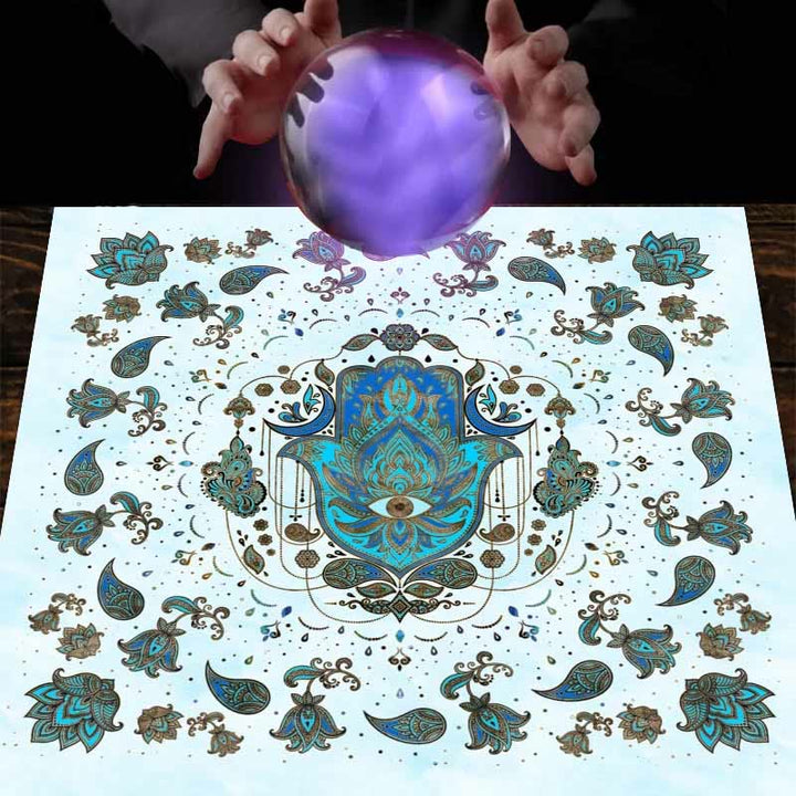 Olivenorma Hamsa Hand Witchcraft Astrology Tarot Tablecloth - image 2