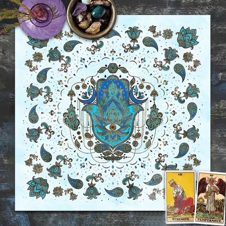 Olivenorma Hamsa Hand Witchcraft Astrology Tarot Tablecloth - image 4