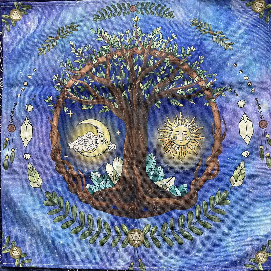 Olivenorma Gemstone Tree Wicca Square Tablecloth - image 0