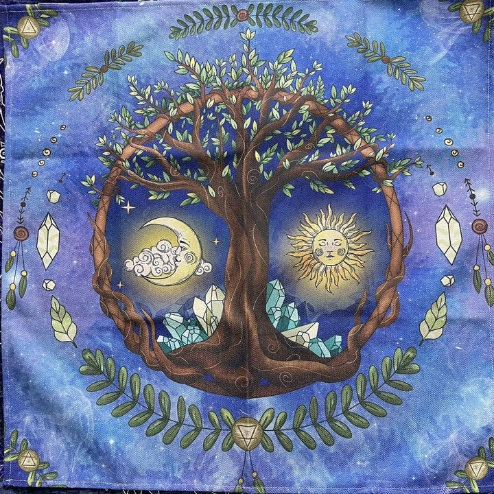 Olivenorma Gemstone Tree Wicca Square Tablecloth - image 0