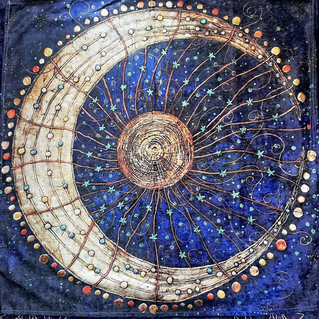 Olivenorma Square Wicca Crescent Altar Tarot Tablecloth - image 0