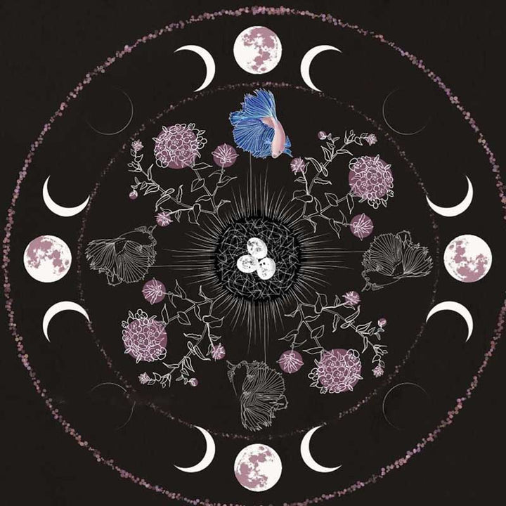 Olivenorma Square Chenille Wicca Moon Phase Tablecloth - Moon Phase & Life - 70cm*70cm - image 6