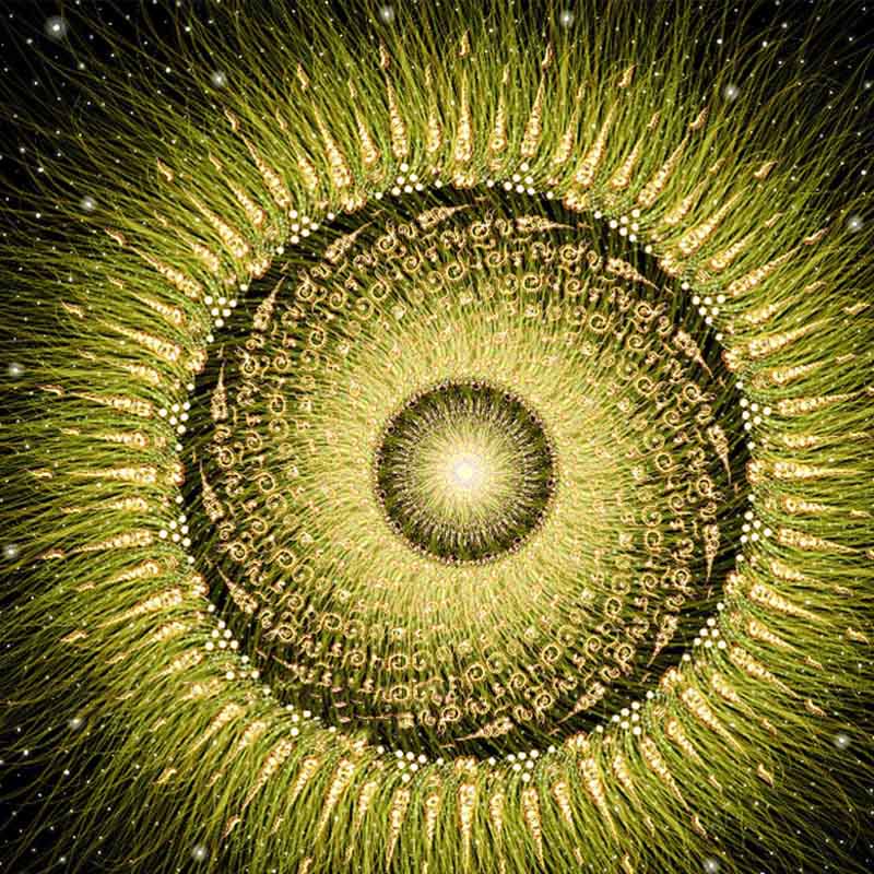 Olivenorma Square Chenille Wicca Moon Phase Tablecloth - Golden Mandala - 70cm*70cm - image 8