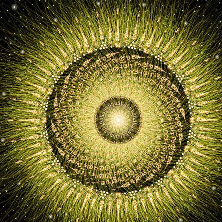 Olivenorma Square Chenille Wicca Moon Phase Tablecloth - Golden Mandala - 70cm*70cm - image 8