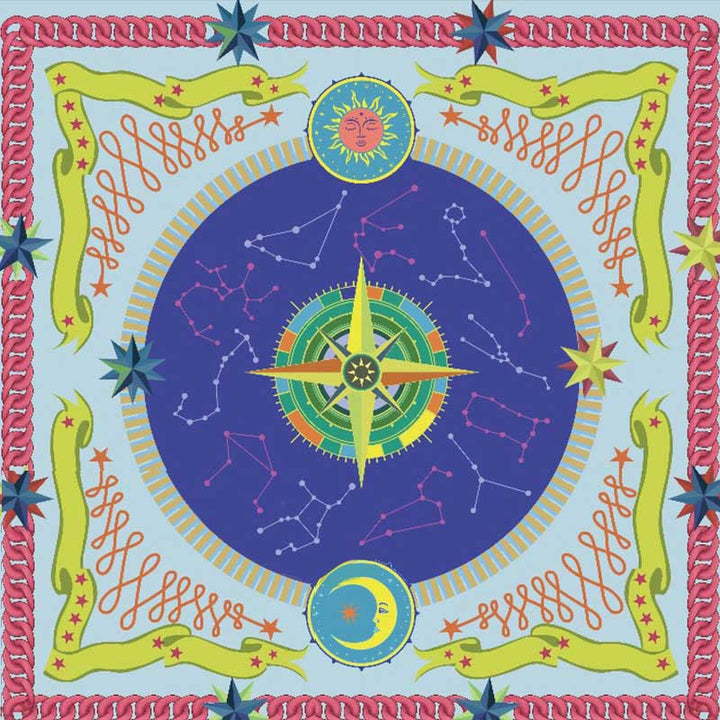 Olivenorma Square Chenille Wicca Moon Phase Tablecloth - Compass - 70cm*70cm - image 7