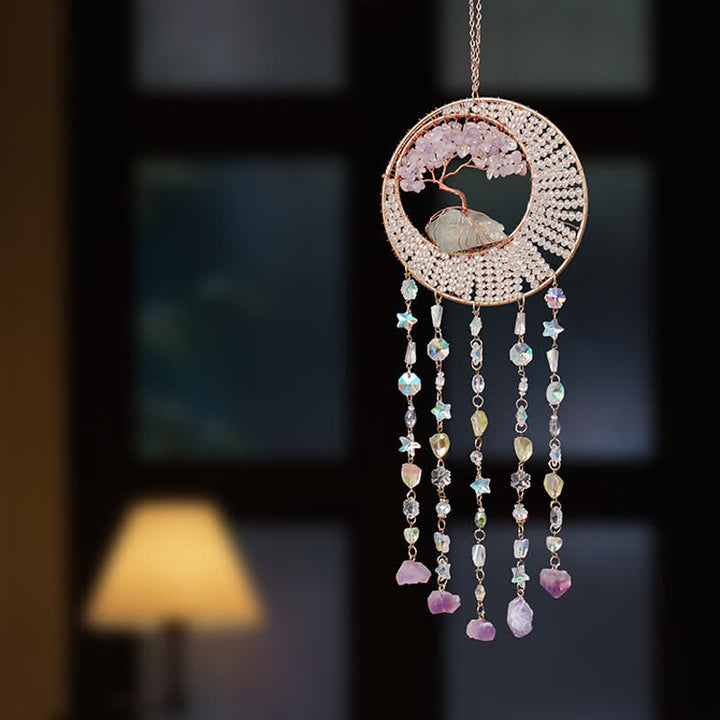 Olivenorma Lepidolite Tree Of Life Suncatcher Wind Chime - image 7