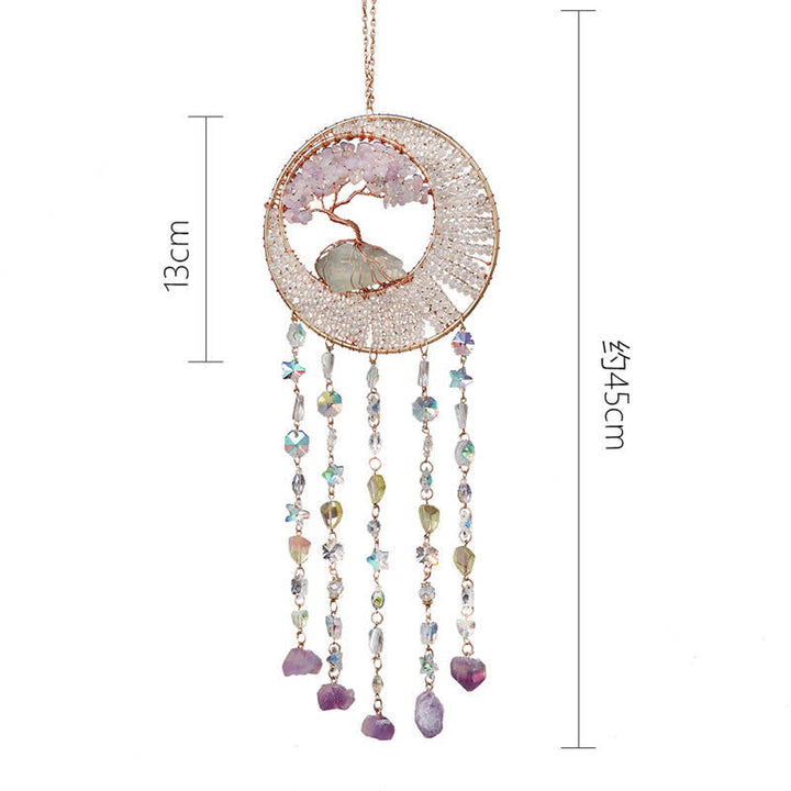 Olivenorma Lepidolite Tree Of Life Suncatcher Wind Chime - image 11
