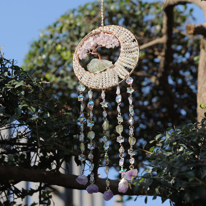 Olivenorma Lepidolite Tree Of Life Suncatcher Wind Chime - image 6