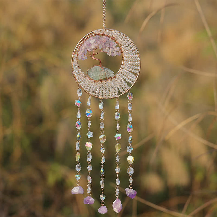 Olivenorma Lepidolite Tree Of Life Suncatcher Wind Chime - image 1