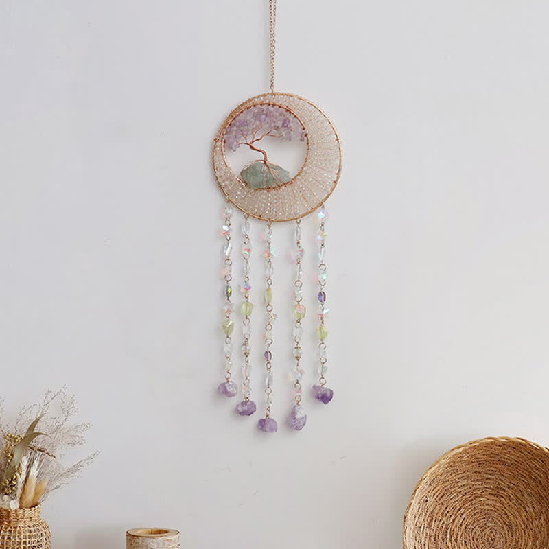 Olivenorma Lepidolite Tree Of Life Suncatcher Wind Chime - image 10