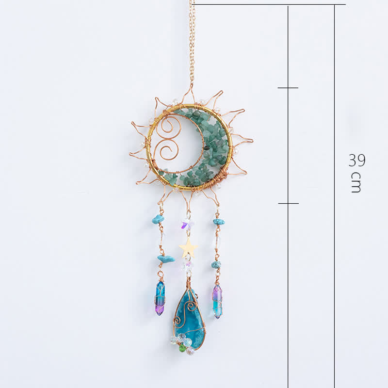 Olivenorma Green Aventurine Handwound Sun Suncatcher Wind Chime - image 12
