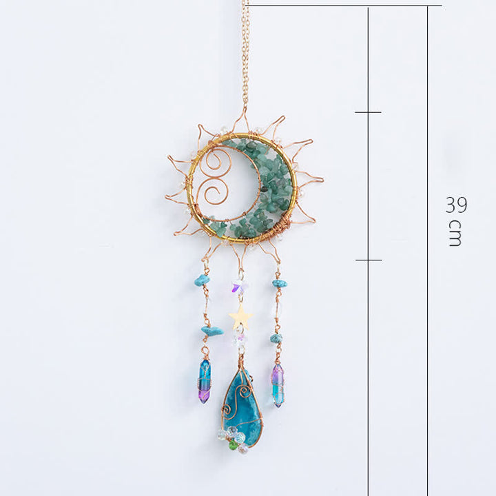 Olivenorma Green Aventurine Handwound Sun Suncatcher Wind Chime - image 12