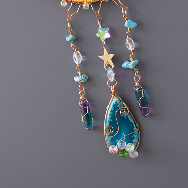 Olivenorma Green Aventurine Handwound Sun Suncatcher Wind Chime - image 7