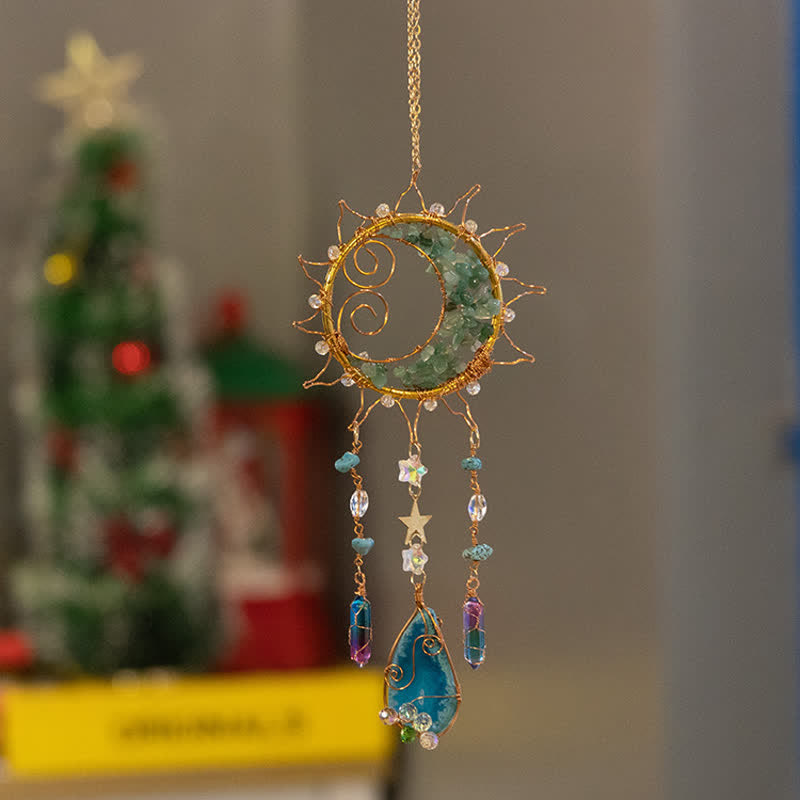 Olivenorma Green Aventurine Handwound Sun Suncatcher Wind Chime - image 10