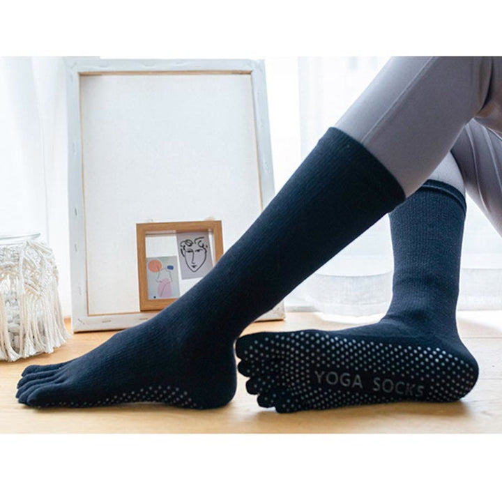 Olivenorma Women Non-Slip Five Toe Cotton Yoga Socks - image 7