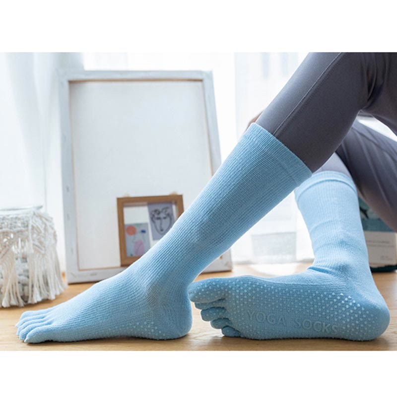 Olivenorma Women Non-Slip Five Toe Cotton Yoga Socks - image 19