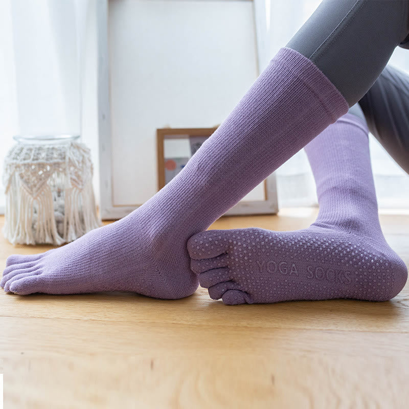 Olivenorma Women's Cotton Non-Slip Breathable Grip Pilates Barre Fitness Socks with Comfortable Stretch Fit Yoga Socks - image 22