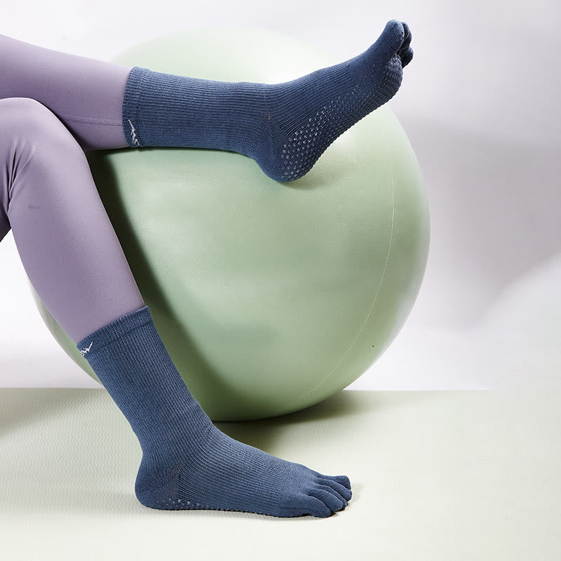 Olivenorma Barefoot Feel Sports Non-Slip Grip Pilates Barre Workout Socks with Flexible Lightweight Design Yoga Socks - image 0