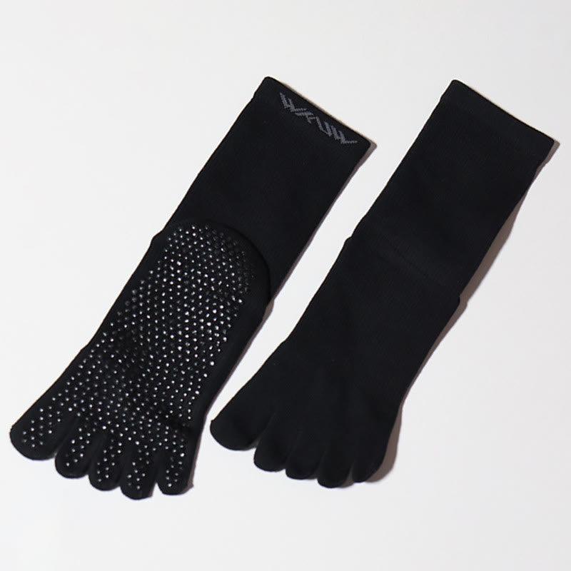 Olivenorma Barefoot Feel Sports Non-Slip Grip Pilates Barre Workout Socks with Flexible Lightweight Design Yoga Socks - Black - Medium Size 37-39 - 10 Pairs - image 22