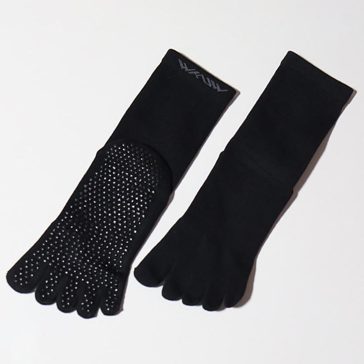 Olivenorma Barefoot Feel Sports Non-Slip Grip Pilates Barre Workout Socks with Flexible Lightweight Design Yoga Socks - Black - Medium Size 37-39 - 10 Pairs - image 22