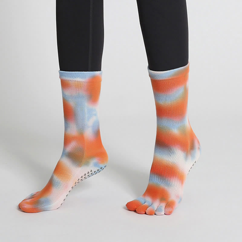 Olivenorma Comfortable Tie-dye Yoga Pilateds Barre Cotton Socks - image 28