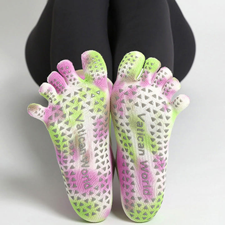 Olivenorma Comfortable Tie-dye Yoga Pilateds Barre Cotton Socks - image 18