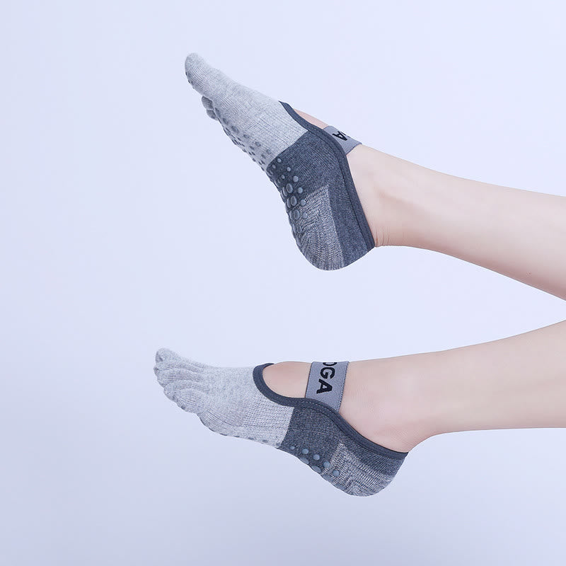 Olivenorma Non-Slip Fitness Pilates Socks – Grip Barre Training Socks with Breathable Stretch Fabric for Stability & Balance Yoga Socks - LightGray - 10 Pairs - image 8