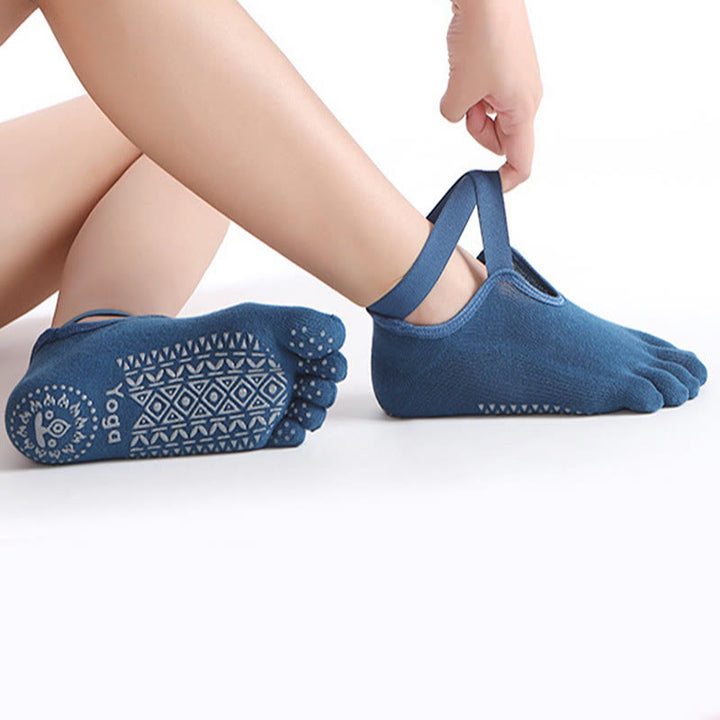 Olivenorma Women's Grip Pilates Five-Toe Socks – Toeless Non-Slip Yoga Barre Workout Yoga Socks - image 11