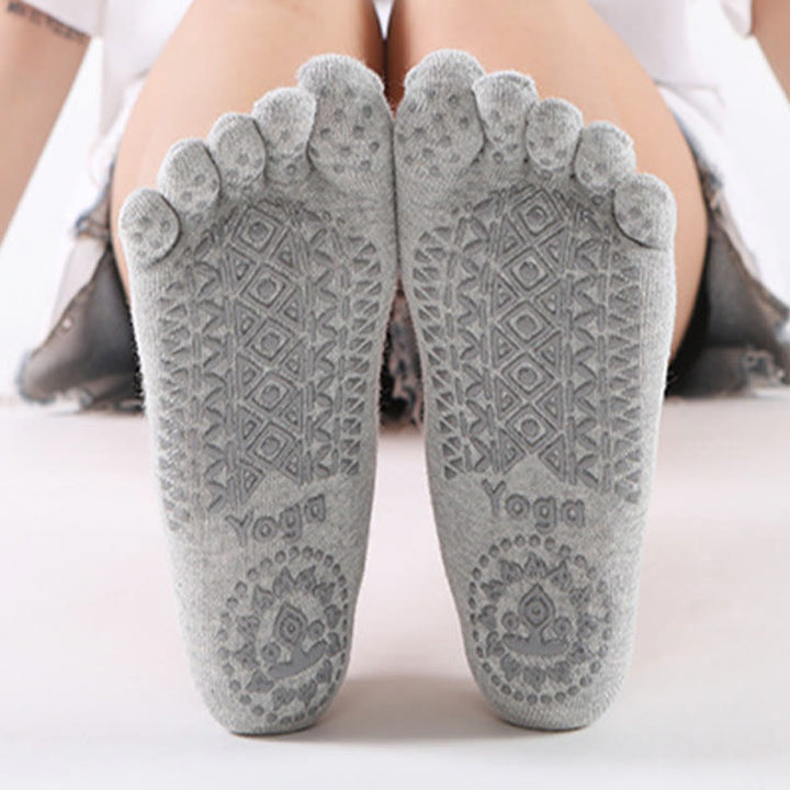 Olivenorma Womens Grip Pilates Five-Toe/Toeless Yoga Socks - image 9