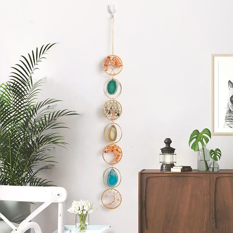 Olivenorma Carnelian Agate Tree Of Life Pendant Wind Chime - image 4