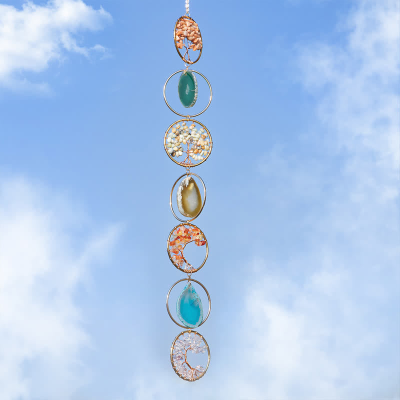 Olivenorma Carnelian Agate Tree Of Life Pendant Wind Chime - image 1