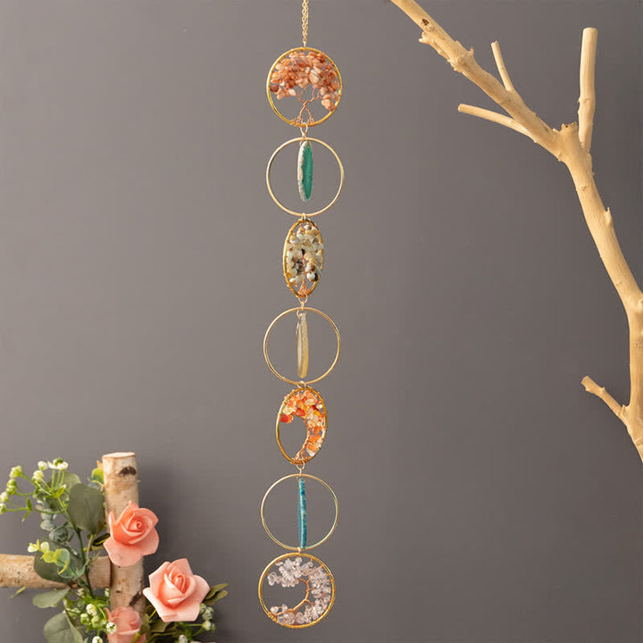 Olivenorma Carnelian Agate Tree Of Life Pendant Wind Chime - image 3