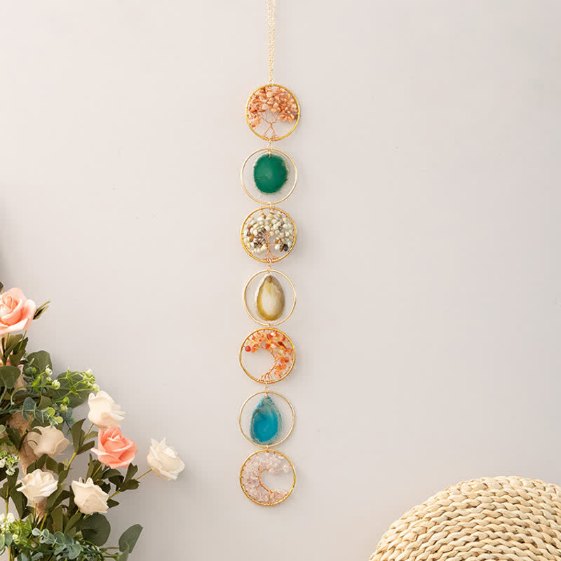 Olivenorma Carnelian Agate Tree Of Life Pendant Wind Chime - image 5