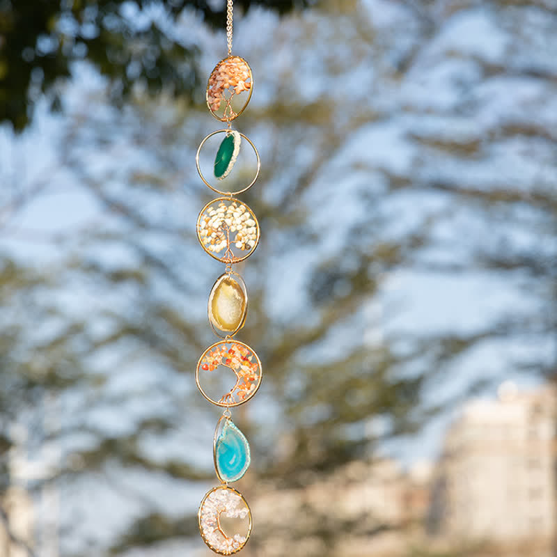 Olivenorma Carnelian Agate Tree Of Life Pendant Wind Chime - image 2