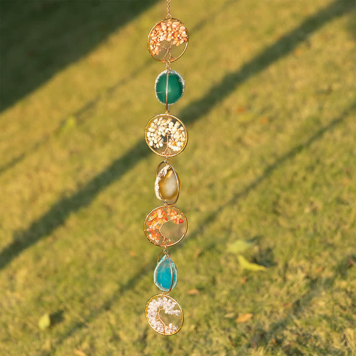 Olivenorma Carnelian Agate Tree Of Life Pendant Wind Chime - Tree Of Life - image 0