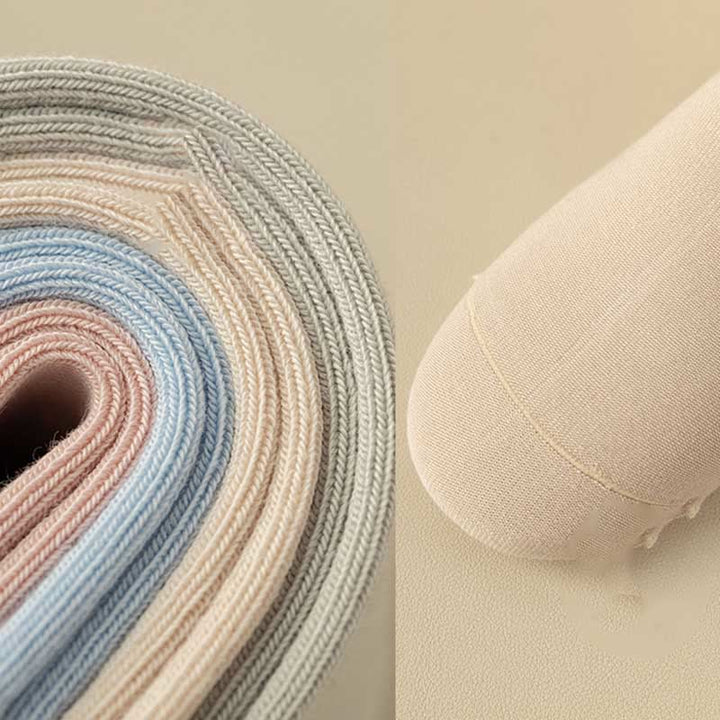 Olivenorma Striped Textured Crew Non-Slip Grip Pilates Barre Comfort Workout Socks with Breathable Cotton Design Yoga Socks - image 4