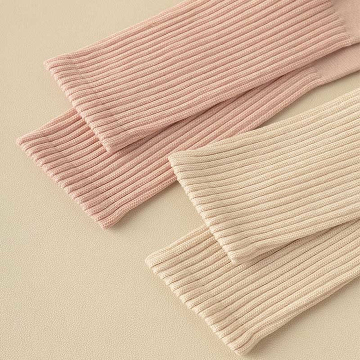 Olivenorma Striped Textured Crew Non-Slip Grip Pilates Barre Comfort Workout Socks with Breathable Cotton Design Yoga Socks - image 7