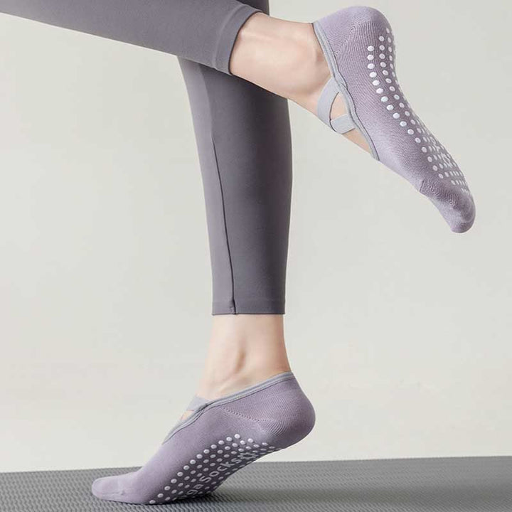 Olivenorma Nonslip Yoga Pilates Barre Sock with Straps - image 12