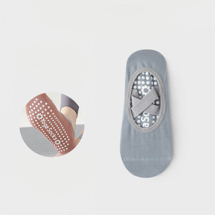 Olivenorma Strap Yoga Pilates Barre Socks Non-Slip Grip Fitness Socks - LightBlue - 10 Pairs - image 15