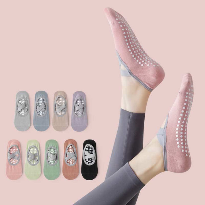 Olivenorma Strap Yoga Pilates Barre Socks Non-Slip Grip Fitness Socks - image 0