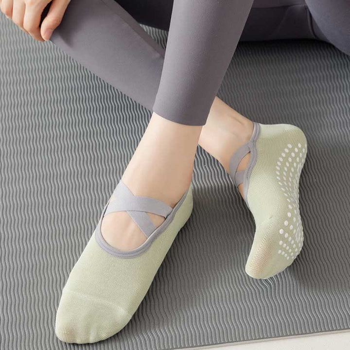 Olivenorma Strap Yoga Pilates Barre Socks Non-Slip Grip Fitness Socks - image 10