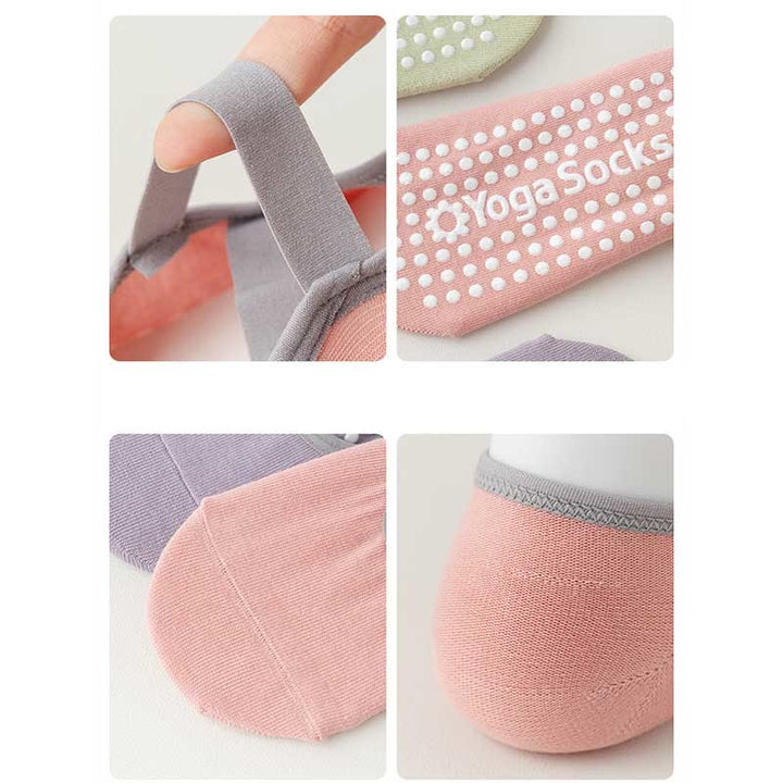 Olivenorma Nonslip Yoga Pilates Barre Sock with Straps - image 3