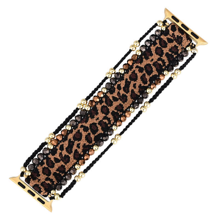 Olivenorma Leopard Elastic Braid Apple Watch Strap - image 4
