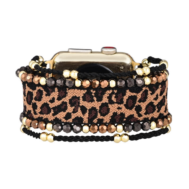 Olivenorma Leopard Elastic Braid Apple Watch Strap - image 3