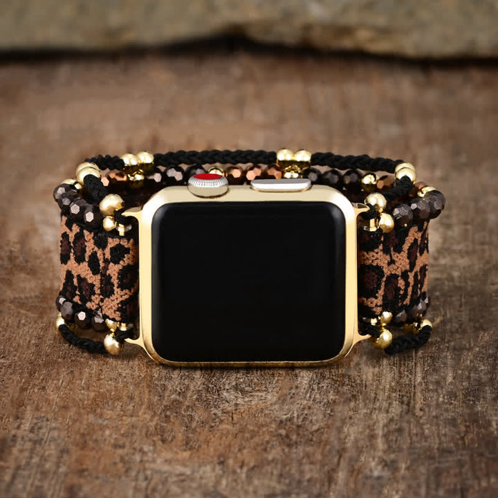 Olivenorma Leopard Elastic Braid Apple Watch Strap - image 2