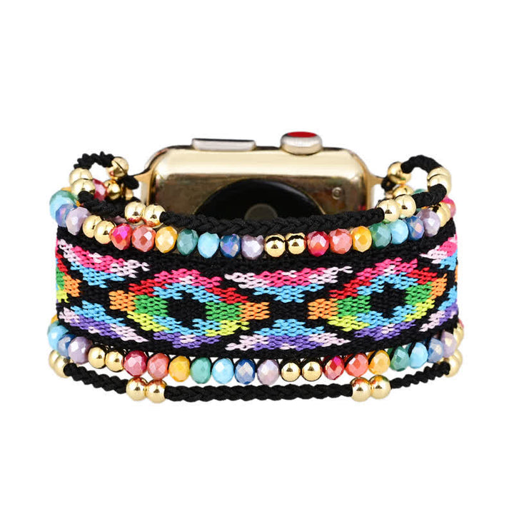 Olivenorma Bohemian Style Colorful Elastic Braided Apple Watch Strap - image 4