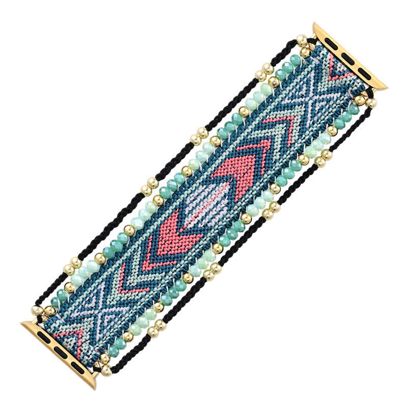 Olivenorma Mint Green Elastic Braid Apple Watch Strap - image 4