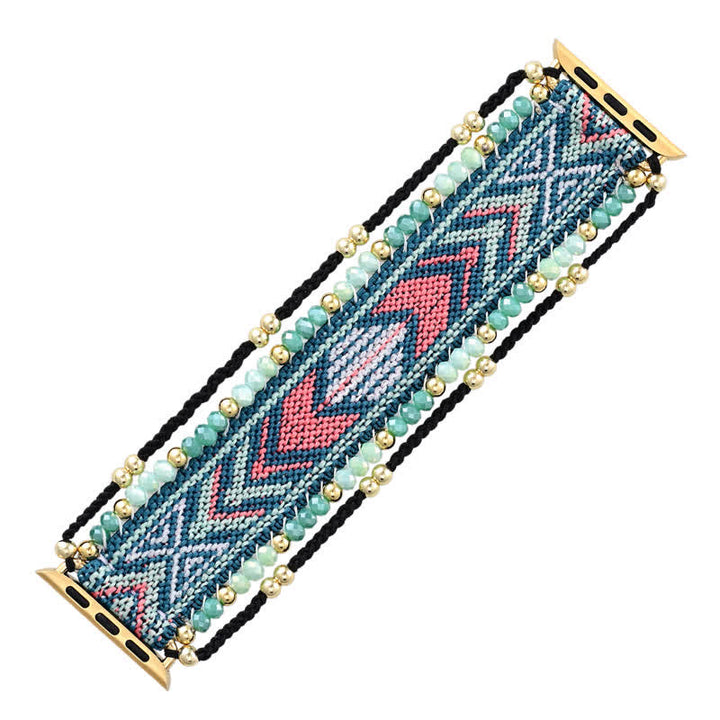 Olivenorma Mint Green Elastic Braid Apple Watch Strap - image 4
