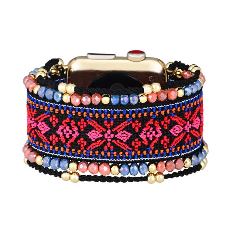 Olivenorma Rose Red Elastic Braided Strap Apple Watch Strap - image 3